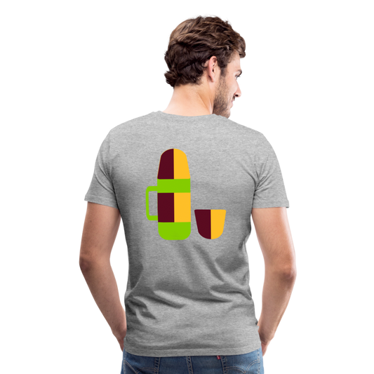 Camiseta premium hombre"Camping" - heather grey