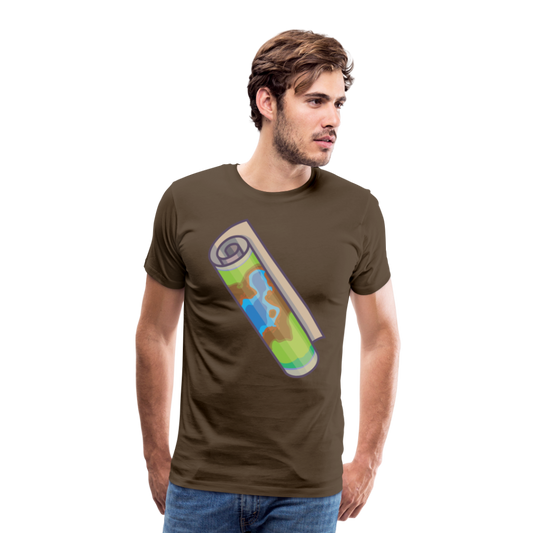 Camiseta premium hombre"Camping" - noble brown