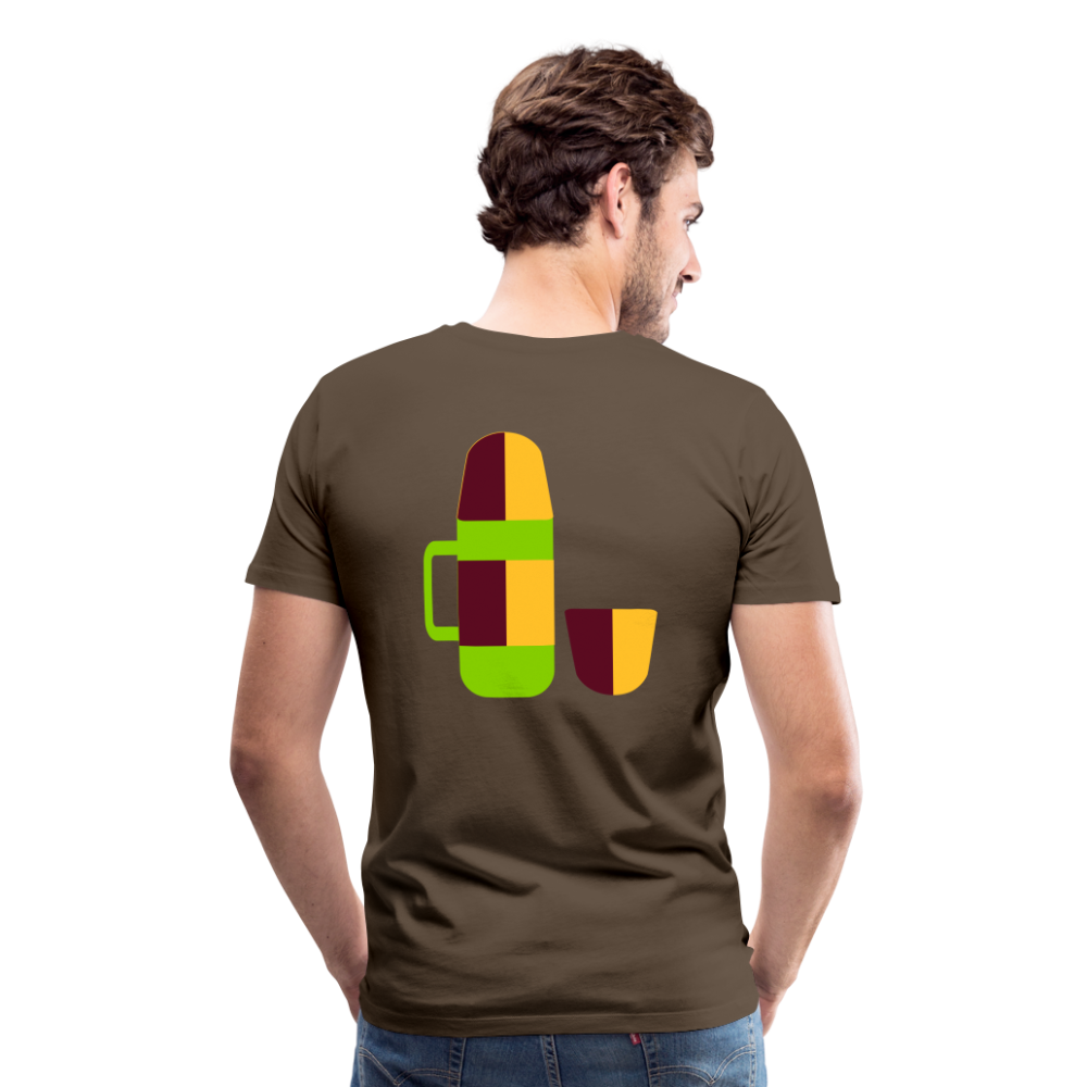 Camiseta premium hombre"Camping" - noble brown