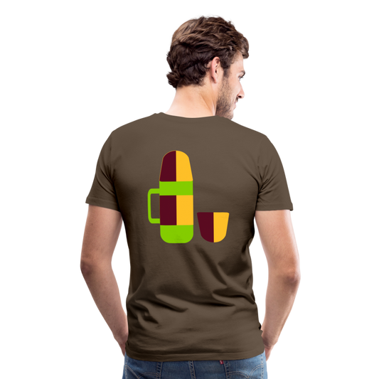 Camiseta premium hombre"Camping" - noble brown