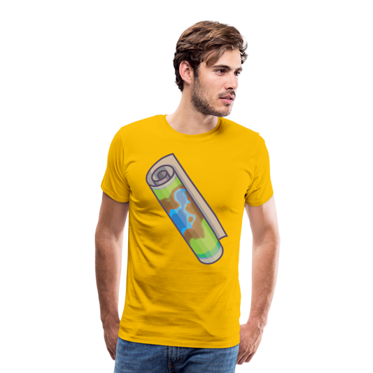 Camiseta premium hombre"Camping" - sun yellow