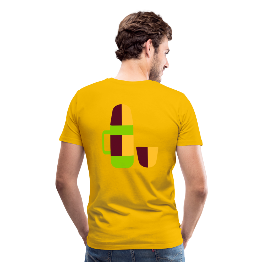 Camiseta premium hombre"Camping" - sun yellow