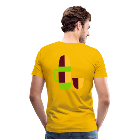 Camiseta premium hombre"Camping" - sun yellow