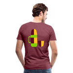 Camiseta premium hombre"Camping" - heather burgundy