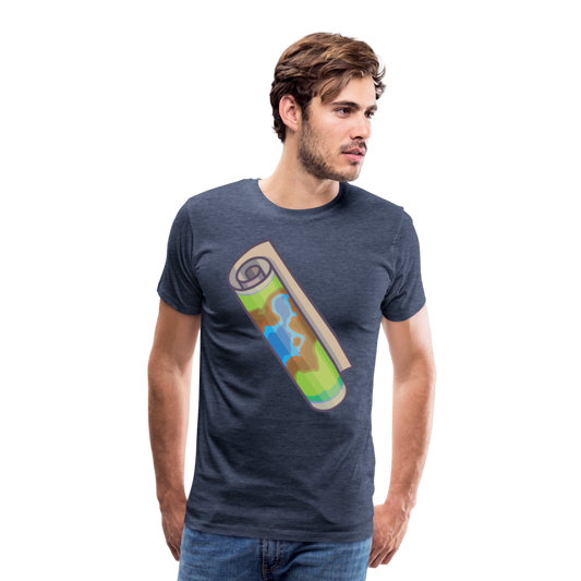 Camiseta premium hombre"Camping" - heather blue
