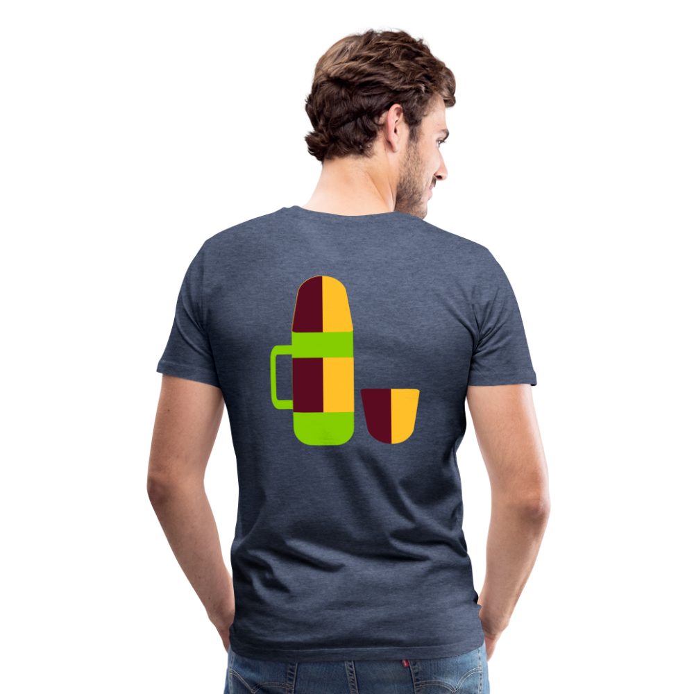 Camiseta premium hombre"Camping" - heather blue