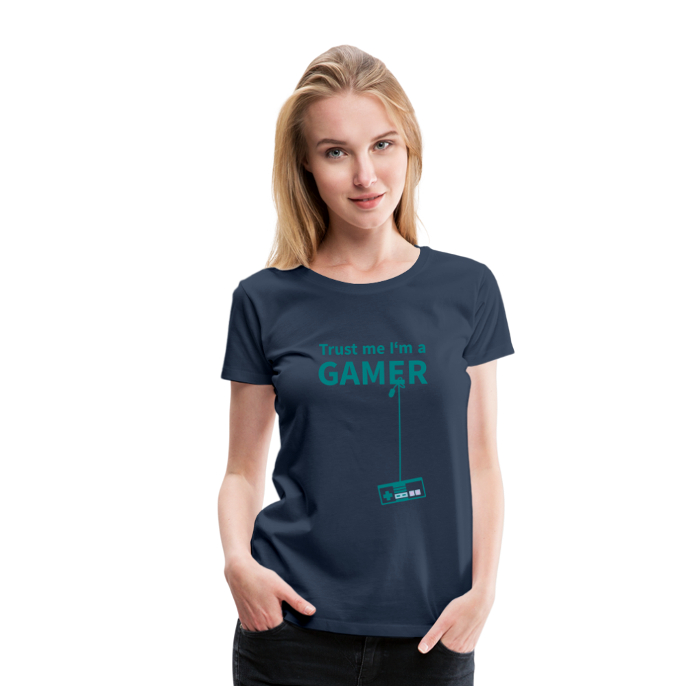 Camiseta premium mujer"Gamer 3" - navy