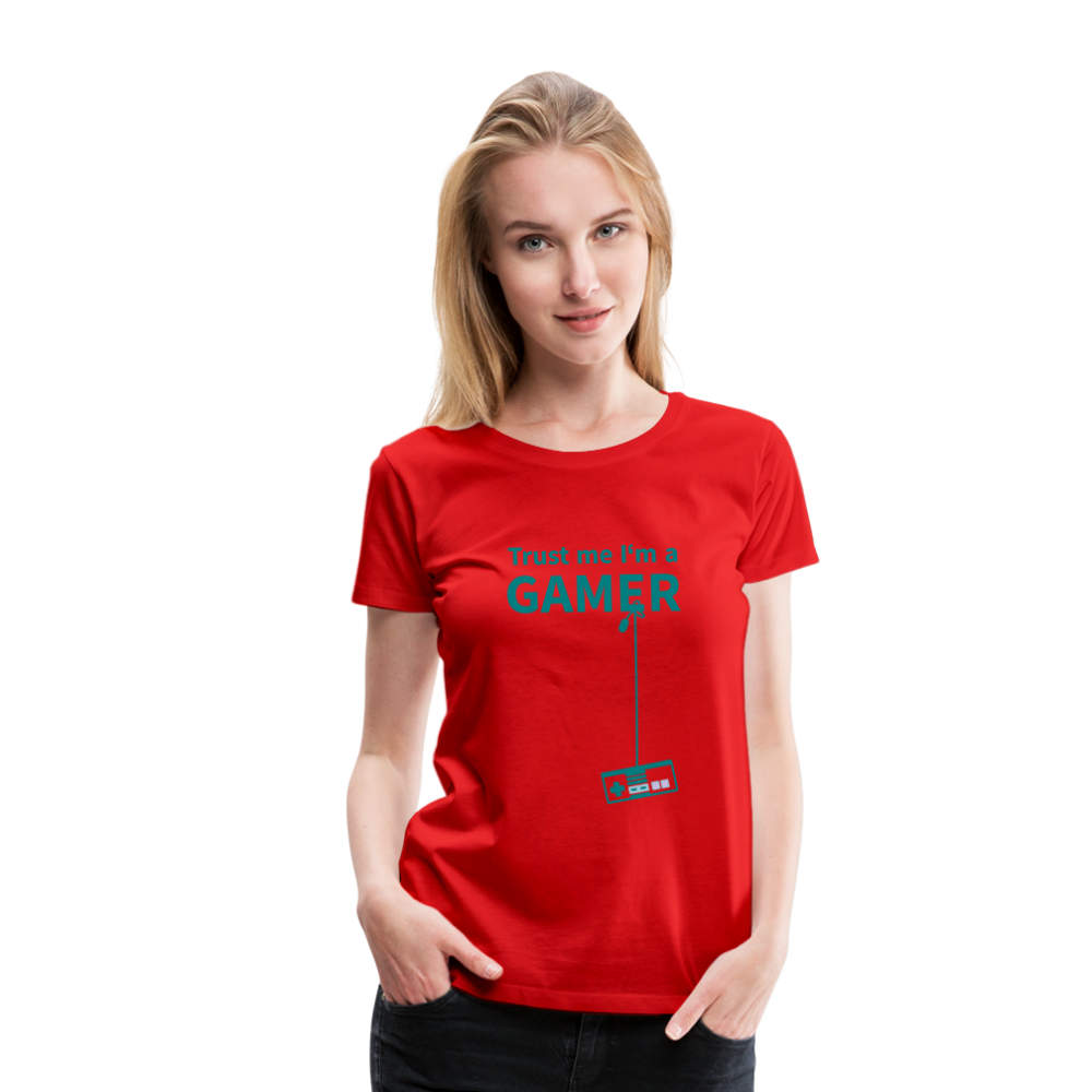 Camiseta premium mujer"Gamer 3" - red