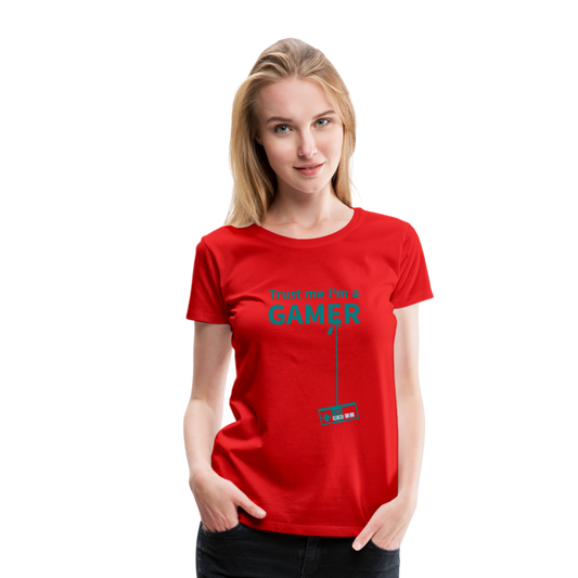 Camiseta premium mujer"Gamer 3" - red