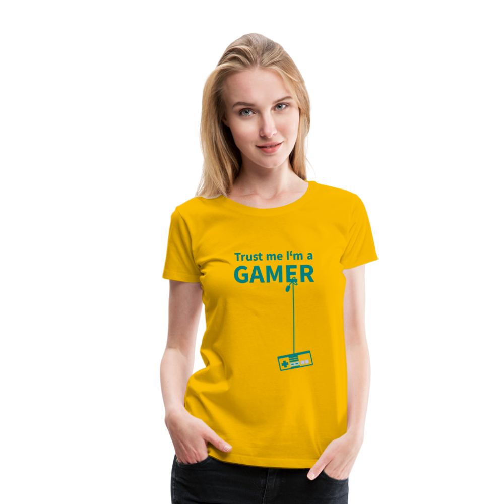 Camiseta premium mujer"Gamer 3" - sun yellow
