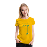 Camiseta premium mujer"Gamer 3" - sun yellow