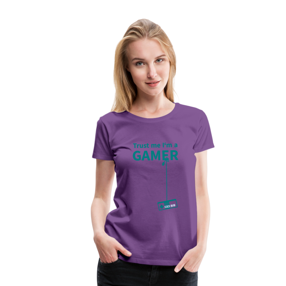 Camiseta premium mujer"Gamer 3" - purple