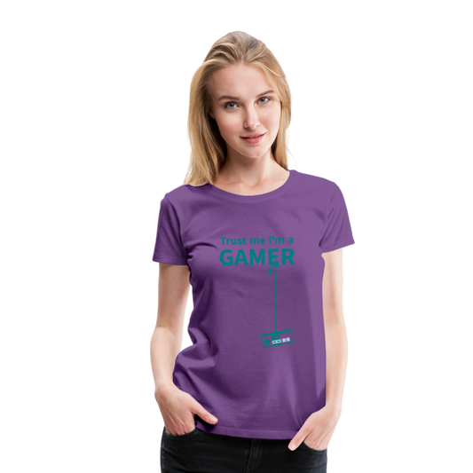 Camiseta premium mujer"Gamer 3" - purple