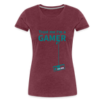 Camiseta premium mujer"Gamer 3" - heather burgundy