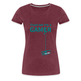 Camiseta premium mujer"Gamer 3" - heather burgundy