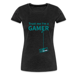 Camiseta premium mujer"Gamer 3" - charcoal grey