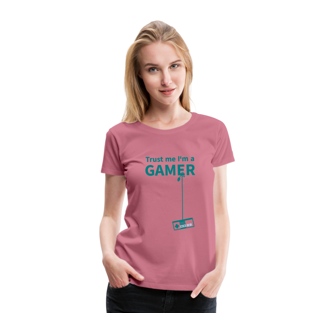 Camiseta premium mujer"Gamer 3" - mauve
