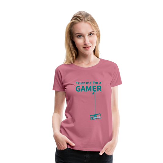 Camiseta premium mujer"Gamer 3" - mauve