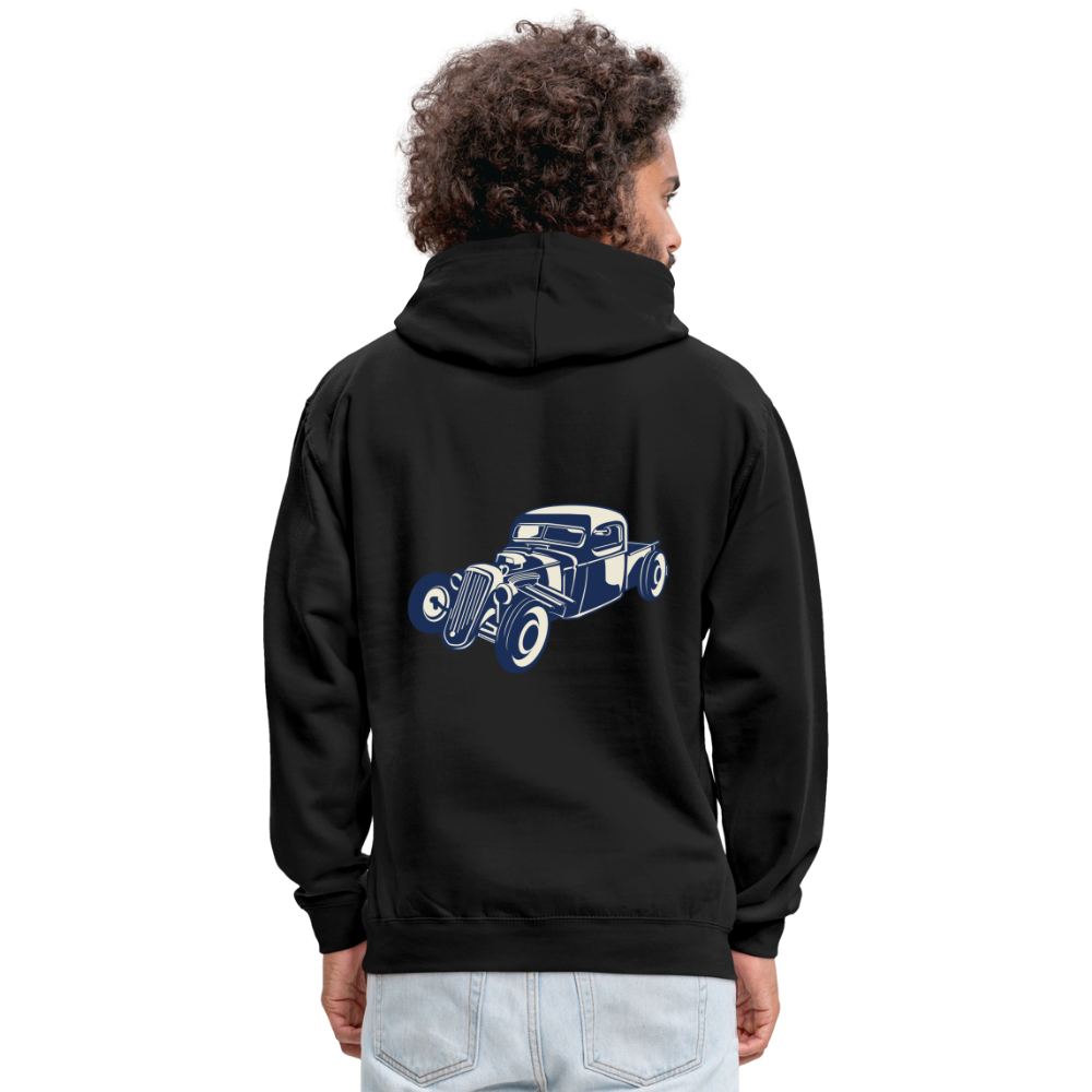 Sudadera con capucha en contraste"Vintage iron" - black/red