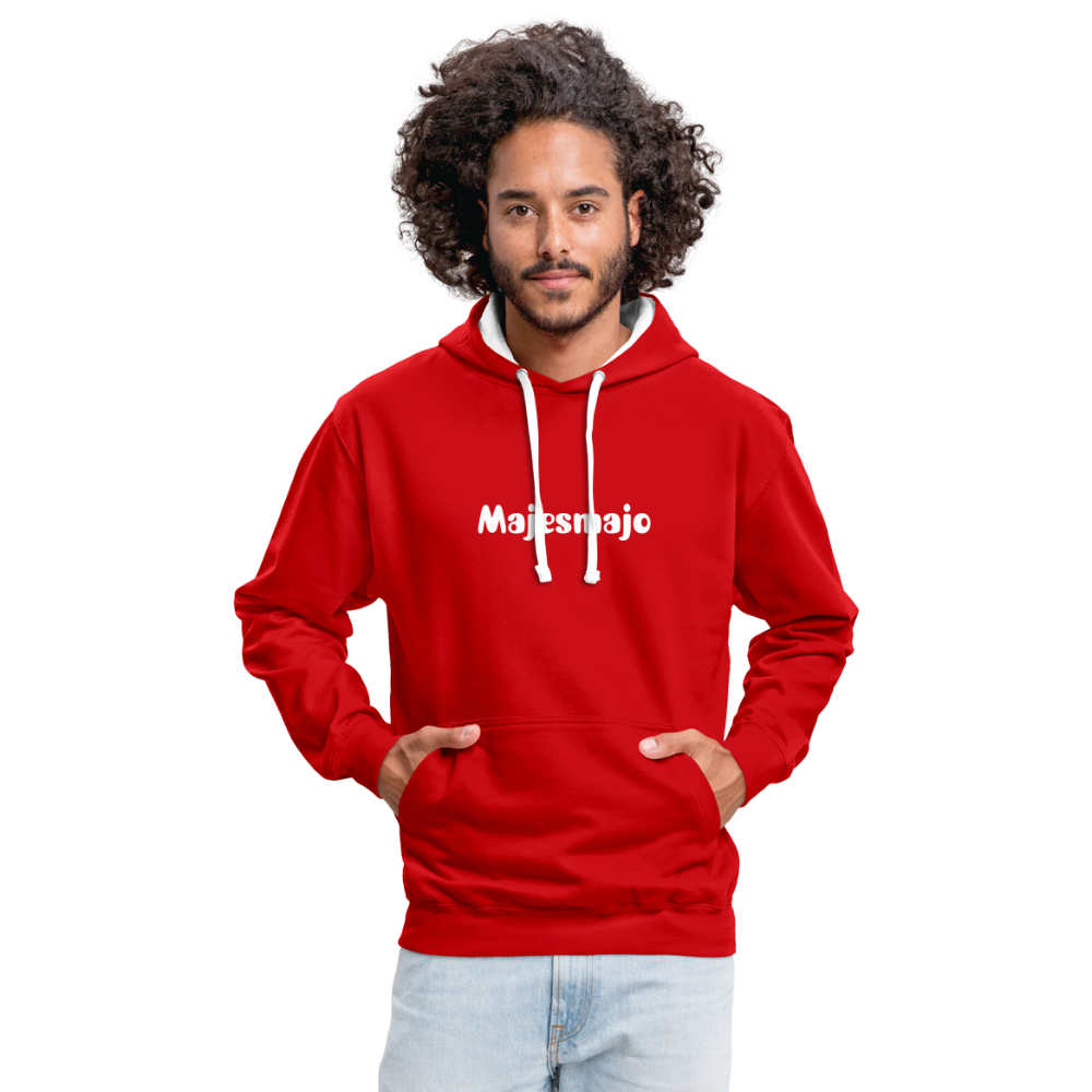 Sudadera con capucha en contraste"Vintage iron" - red/white