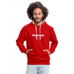 Sudadera con capucha en contraste"Vintage iron" - red/white