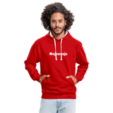 Sudadera con capucha en contraste"Vintage iron" - red/white