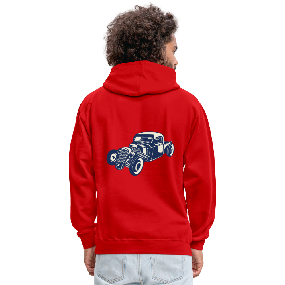 Sudadera con capucha en contraste"Vintage iron" - red/white