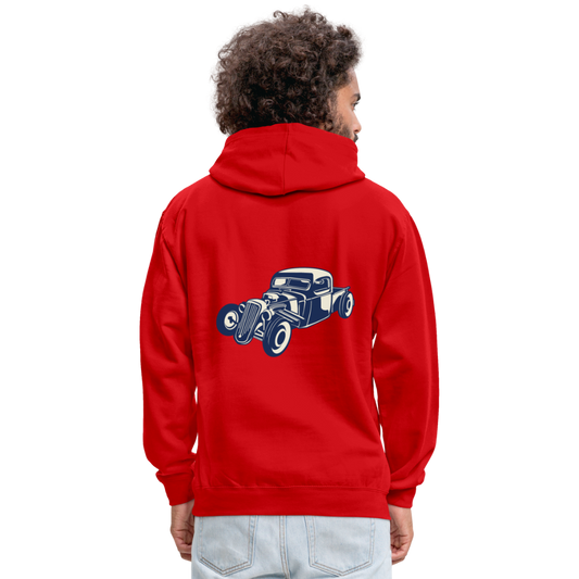 Sudadera con capucha en contraste"Vintage iron" - red/white