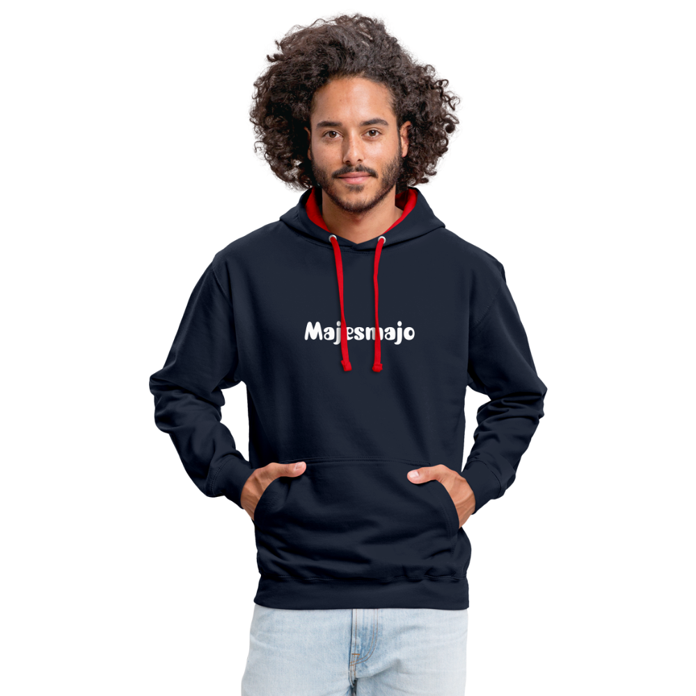 Sudadera con capucha en contraste"Vintage iron" - navy/red