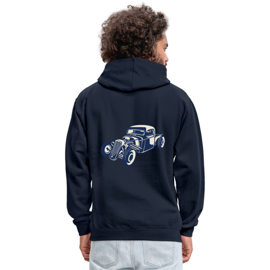Sudadera con capucha en contraste"Vintage iron" - navy/heather grey
