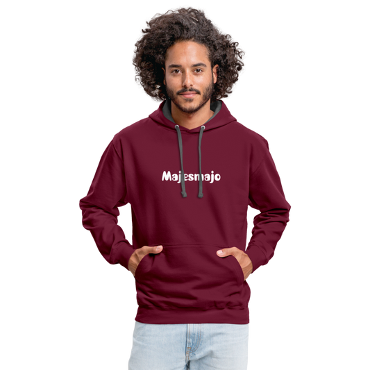 Sudadera con capucha en contraste"Vintage iron" - burgundy/charcoal