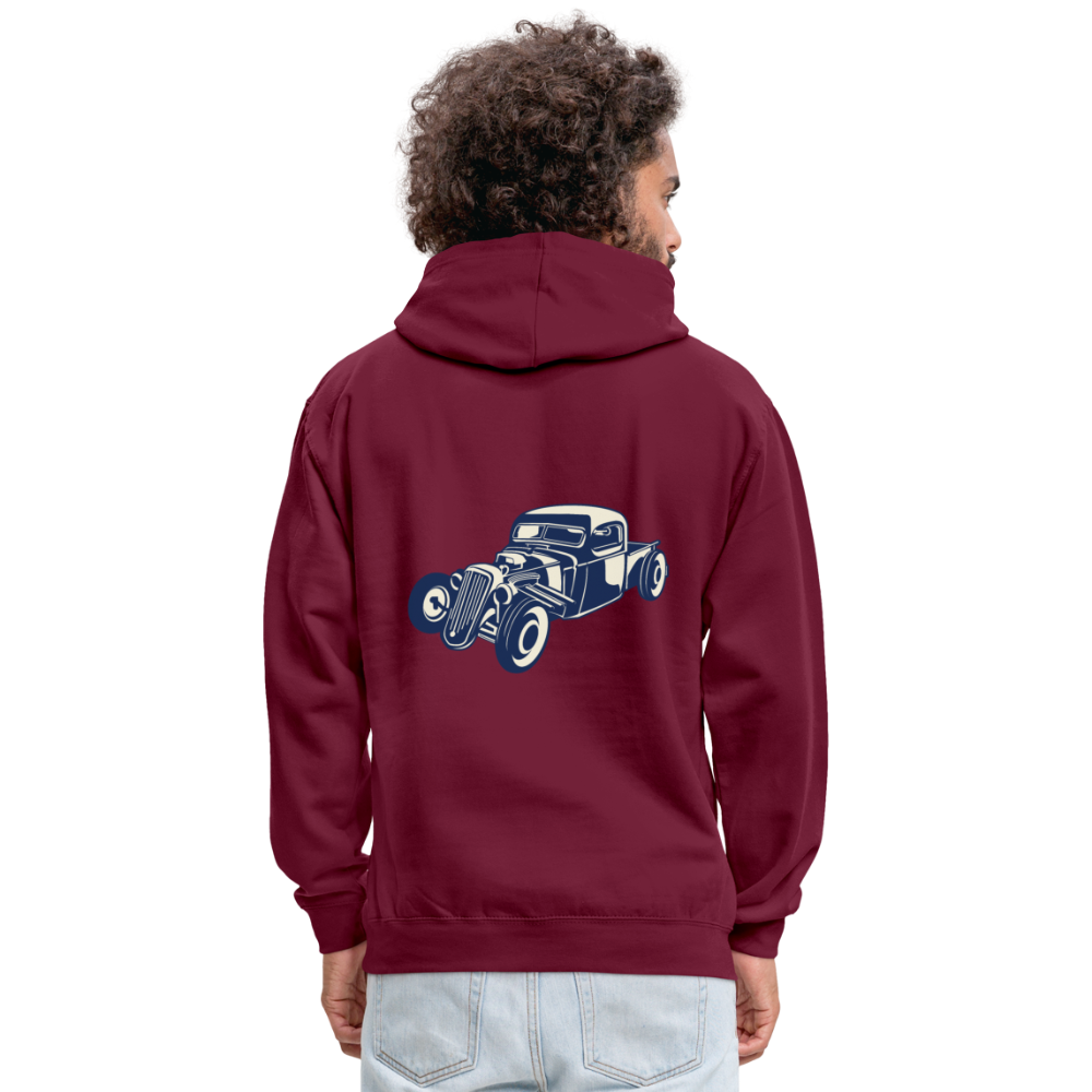 Sudadera con capucha en contraste"Vintage iron" - burgundy/charcoal