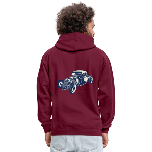 Sudadera con capucha en contraste"Vintage iron" - burgundy/charcoal