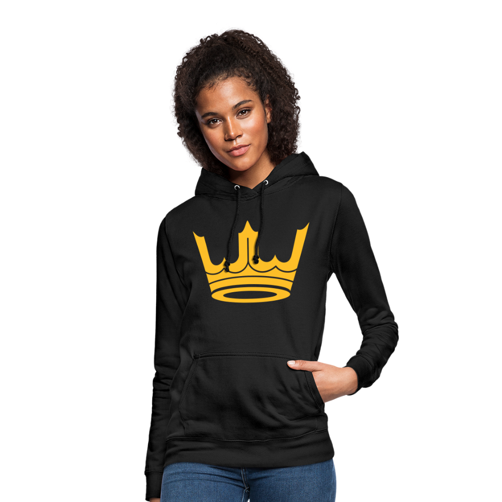 Sudadera con capucha para mujer"Crown MJM" - black