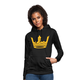 Sudadera con capucha para mujer"Crown MJM" - black