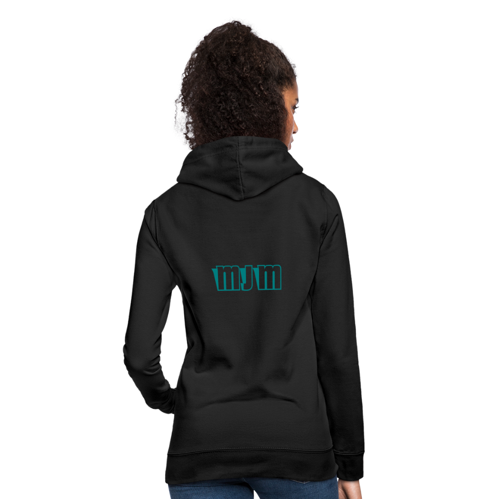 Sudadera con capucha para mujer"Crown MJM" - black