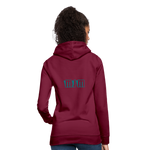 Sudadera con capucha para mujer"Crown MJM" - bordeaux