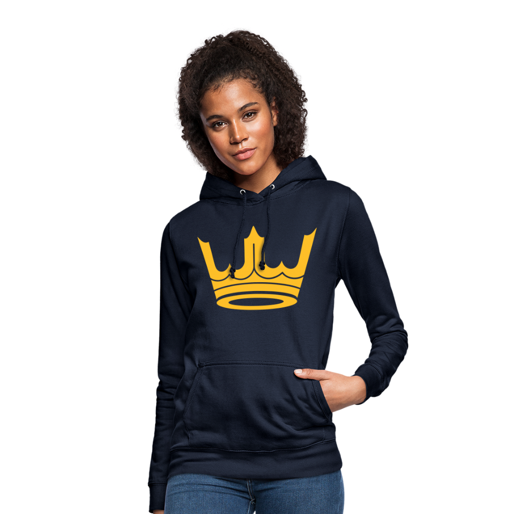 Sudadera con capucha para mujer"Crown MJM" - navy