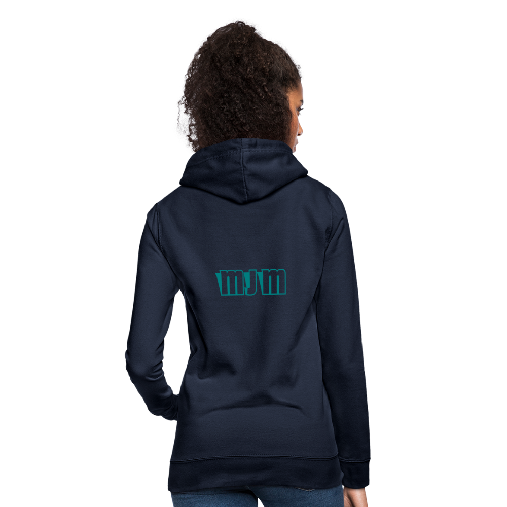 Sudadera con capucha para mujer"Crown MJM" - navy