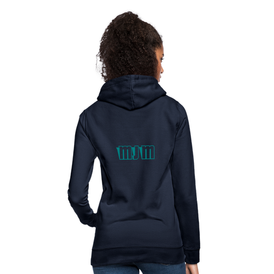 Sudadera con capucha para mujer"Crown MJM" - navy