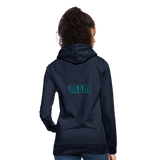 Sudadera con capucha para mujer"Crown MJM" - navy