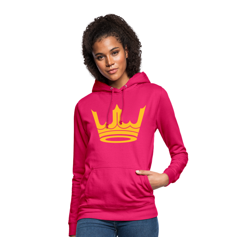 Sudadera con capucha para mujer"Crown MJM" - dark pink