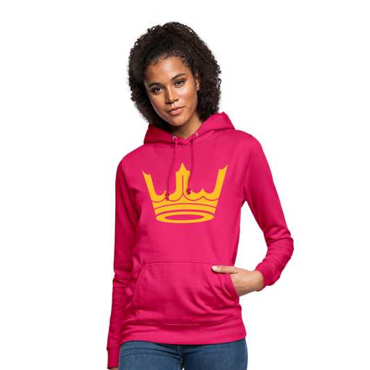 Sudadera con capucha para mujer"Crown MJM" - dark pink