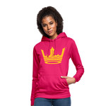 Sudadera con capucha para mujer"Crown MJM" - dark pink