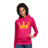 Sudadera con capucha para mujer"Crown MJM" - dark pink