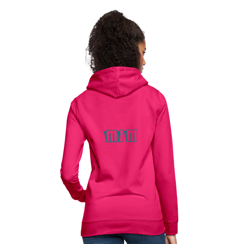 Sudadera con capucha para mujer"Crown MJM" - dark pink