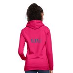 Sudadera con capucha para mujer"Crown MJM" - dark pink