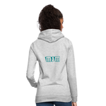 Sudadera con capucha para mujer"Crown MJM" - light heather grey