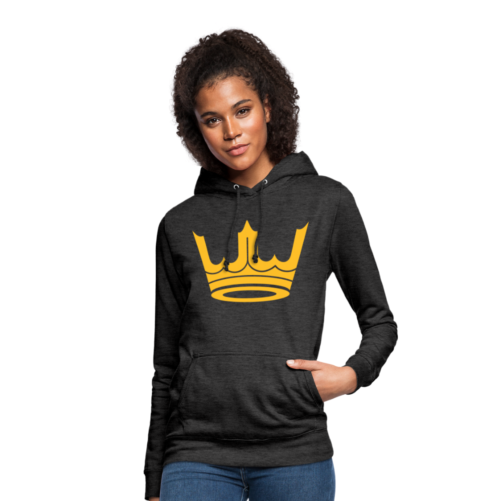 Sudadera con capucha para mujer"Crown MJM" - charcoal grey