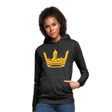 Sudadera con capucha para mujer"Crown MJM" - charcoal grey